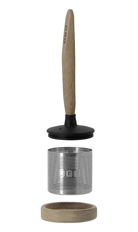 Ogo Living Tee-Ei 48 x 48 x 145mm Dieser OGO Living Tee-Ei aus natürlichem Akazien- und Edelstahl ist das unverzichtbare Accessoire für Ihre Teepausen, seine Brühablage verhindert das Tropfen und sein Filter ermöglicht es Ihnen, Ihren Tee nach Ihren Wünschen zu genießen.